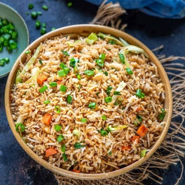 Veg Manchurian Fried Rice.