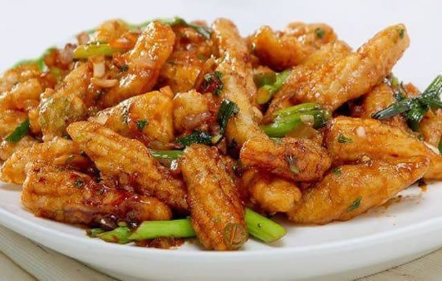 Babycorn Manchurian.